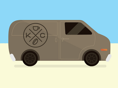 Special delivery coffee delivery illustration van