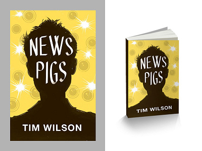 Oink oink book cover illustration selador typography