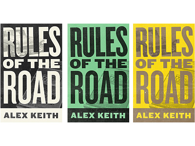 Some colour options for a simple typographic book cover book book cover colours design knockout typography
