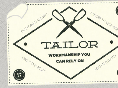 Label of quality illustration interactive quality tailor