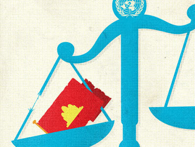 Leaked Documents Suggest UN Backing Off Khmer Rouge Trials editorial illustration