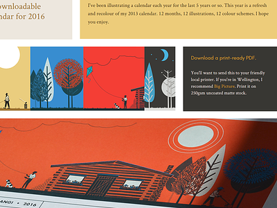2016 calendar's up & ready to download calendar design illustration
