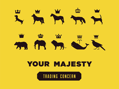 Your Majesty - ten crowns, ten mascots design identity illustration logo