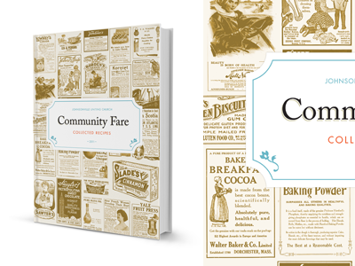 Community Fare recipe book cover bookcover design