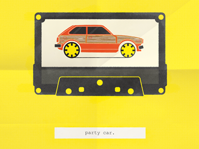 party car design illustration poster