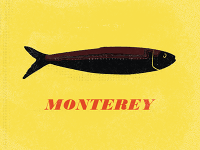 Sardine bodoni everywhere project fish illustration monterey
