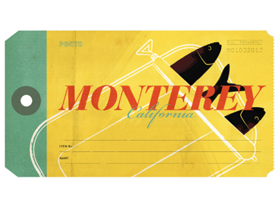 Monterey luggage label