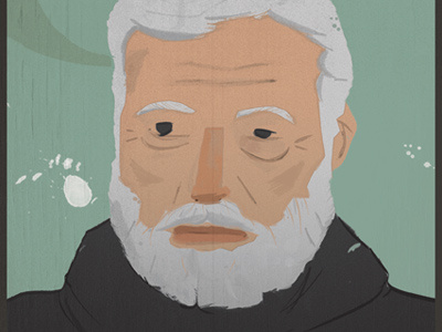 Hemingway on beards beards design hemingway illustration poster quote