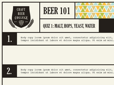 Craft Beer College quiz