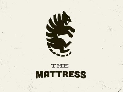 The Mattress, combo 2 brand design identity illustration logo