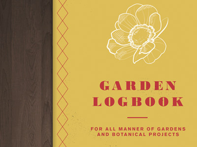 Garden logbook concept design flower garden gardening illustration logbook notebook