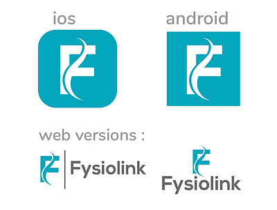 Fysiolink logo app f logo logotype