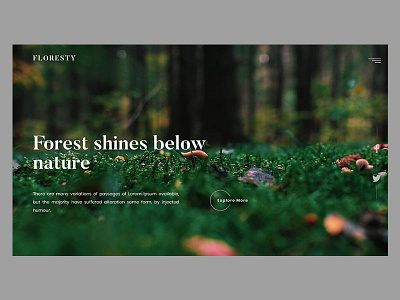 Forest Landing page design typography ui uidesign uiux ux uxdesign web web design website website header website slider