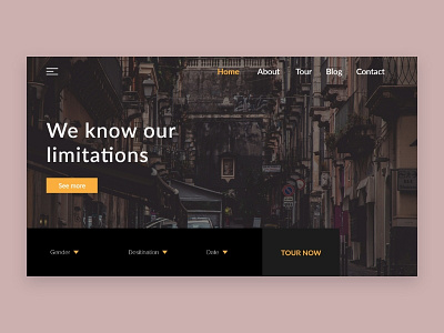 Tour package landing page design typography uidesign uiux ux uxdesign web design website website header website slider