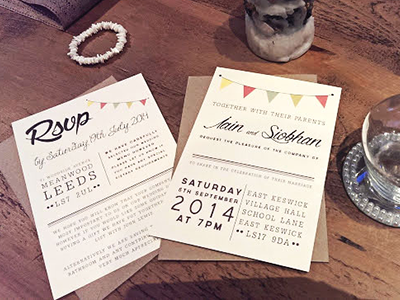 Wedding invitations colour graphic illustration invitation lettering natural paper print rustic typography