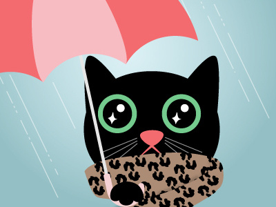Осень пришла... cat rain scarf umbrella