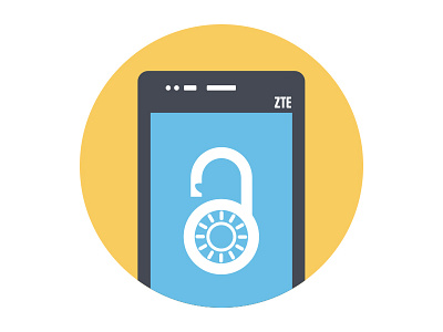 Zte Unlock App Logo app blue logo phone unlock yellow zte