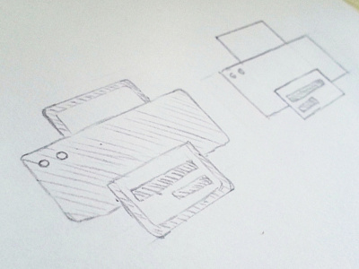 Icon sketch draving icon illustration paper pencil print printer prototype prototype sketch sketching