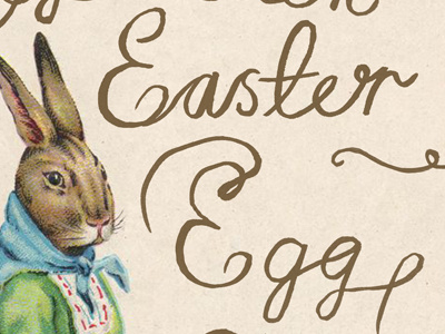Easter egg hunt type hand written type typography