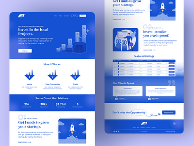 Investment Platform design figma landingpage ui ux webdesign