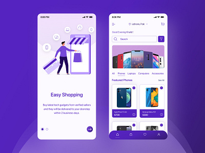 E-commerce App figma illustration mobile ui ux webdesign