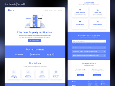 Property Verification Startup Landing Page