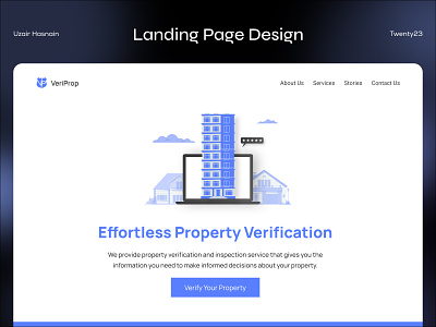 Property Verification Startup Landing Page
