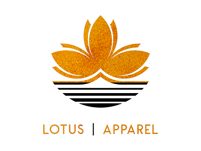 Lotus | Apparel Gold Logo abstract logo apparel logo contemporary logo creativejkdesigns flower logo gold foil gold logo lotus modern