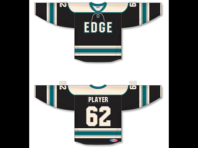 Long Island Edge Away Throwback black concept design edge hockey ice island jersey logo long long island long island edge player sand sport sports teal team throwback