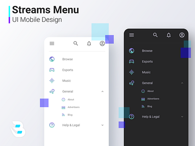 STREAM MENU menu bar menu design menu ui mobile app mobile design mobile ui ui ui design
