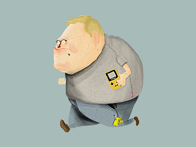 Character biodiversity #01 blue character gameboy illustration