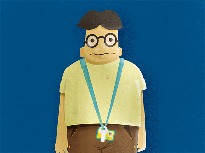 Another character blue character illustration illustrator nerd noise person photoshop texture vector