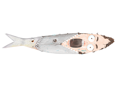 bigger fish drawing fish illustration sardinne texture