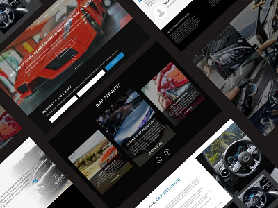 Auto Detailing Company Website UI. design professional design ui uidesign uiux ux design website
