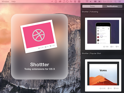 Shottter extensions osx widgets yosemite