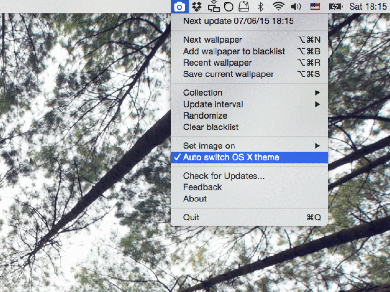 Unsplash Wallpaper 1.1.1 app application dark theme menubar os x photos unsplash wallpapers