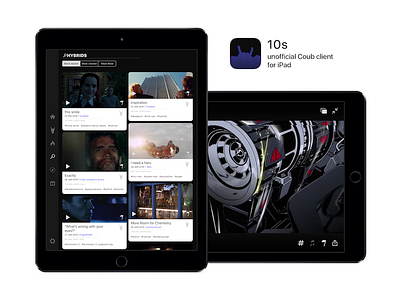10s - unofficial Coub client for iPad coub development ios ipad video