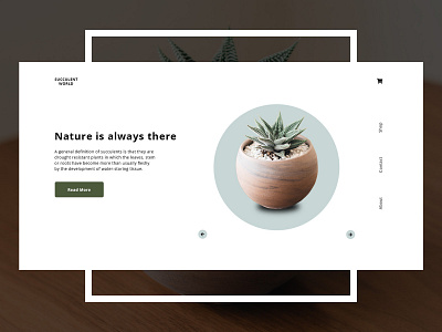 Succulent shop design figma minimal art simple ui ux web website