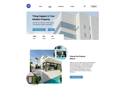 Modern property design figma simple web website