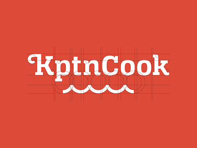 KptnCook Logo branding construction font identity logo slabserif type typography vector wave wordmark