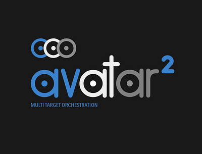 Avatar² Logo branding design flat illustration logo minimal typography