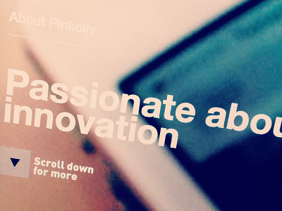 Passionate about Innovation webdesign
