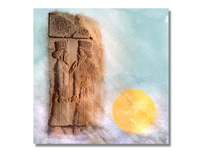 Sun’s Ancestry architecture design illustration iran legend logo mythical creature persepolis ramin barzegar sun تخت جمشید پرسپولیس