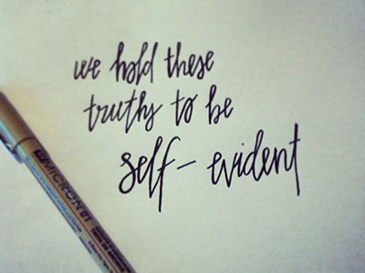 self-evident fourth of july hand lettering lettering quote hand written