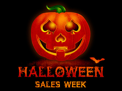 Halloween Sales Week Logo halloween pumpkin