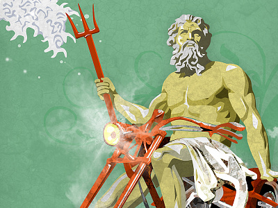 Poseidon on a Harley bike gods on bikes greece harley mythology poseidon