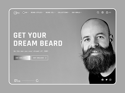 Favorite Beard website UI design