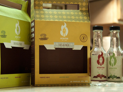 Jetsetter Hot Sauce Packaging & brand bottles label packaging