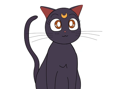 Luna - Sailor Moon anime cat luna sailormoon