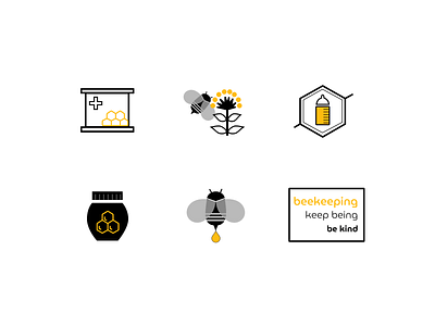 Icons for beekeeping website beekeeping bees ecology